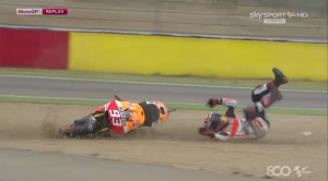 La caduta di Marc Marquez