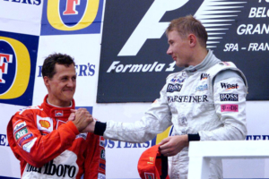 Schumacher Hakkinen Spa 2000